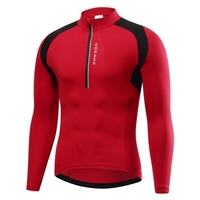 Hommes Demi Fermeture Éclair À Manches Longues Maillot De Cyclisme À Séchage Rapide Respirant VTT Vélo De Montagne Chemise De Vélo Vêtements De Cyclisme