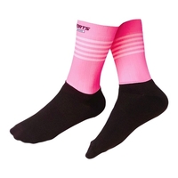 Hommes femmes chaussettes de vélo épissage rayures impression respirant anti-dérapant extensible doux vélo course randonnée cyclisme bas