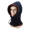 Hommes femmes hiver cagoule chaud polaire tricoté chapeau coupe-vent cordon extérieur cyclisme cou guêtre