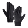 Hommes femmes hiver gants de cyclisme trois doigts écran tactile polaire coupe-vent imperméable chaud extérieur Sport gants