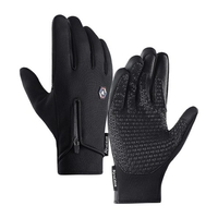 Hommes femmes hiver gants de cyclisme trois doigts écran tactile polaire coupe-vent imperméable chaud extérieur Sport gants