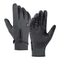 Hommes femmes hiver gants de cyclisme trois doigts écran tactile polaire coupe-vent imperméable chaud extérieur Sport gants