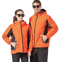 Hommes femmes hiver manteau imperméable à capuche épais coupe-vent respirant chaud randonnée cyclisme extérieur imperméable