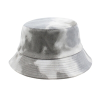 Hommes Femmes Tie-Dye Imprimer Chapeau De Pêcheur Chapeau De Seau En Plein Air Réglable Chapeau De Soleil