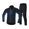 Hommes hiver cyclisme vêtements ensemble à manches longues coupe-vent vélo maillot avec pantalon en plein air cyclisme course sport veste vêtements de sport