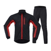Hommes hiver cyclisme vêtements ensemble à manches longues coupe-vent vélo maillot avec pantalon en plein air cyclisme course sport veste vêtements de sport