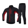 Hommes hiver cyclisme vêtements ensemble à manches longues coupe-vent vélo maillot avec pantalon en plein air cyclisme course sport veste vêtements de sport