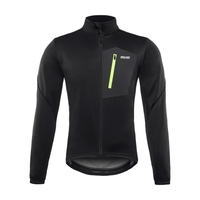 Hommes Hiver Vélo Veste Coupe-Vent Imperméable Chaud Thermique Polaire VTT Vélo Veste Manteau
