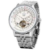 Hommes montre mécanique automatique bande en acier mode montre-bracelet multifonction calendrier affichage de la date montres