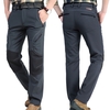 Hommes Pantalon doublé en molleton coupe-vent hydrofuge Pantalon Sport extérieur Escalade Camping Randonnée Pantalon de montagne 5 poches zippées