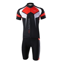 Hommes perméable à l’air sec rapide confortable manches courtes maillot + Shorts rembourrés vélo vêtements Set équitation Sportwear