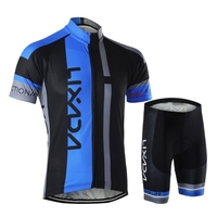 Hommes perméable à l’air sec rapide confortable manches courtes maillot + Shorts rembourrés vélo vêtements Set équitation Sportwear