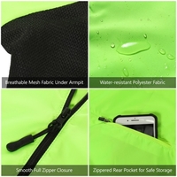Hommes Réfléchissant Veste De Cyclisme Respirant À Manches Longues Vélo Jersey Vent Manteau Gilet En Plein Air Sportswear
