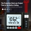 Horloge de projection Réveil numérique avec affichage du calendrier Snooze Date et thermomètre Station météo LED Horloge numérique de projection FM Radio Touch Control