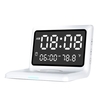 Horloge Miroir Numérique Multifonctionnelle 15W Réveil de Charge sans Fil avec Grand Écran d