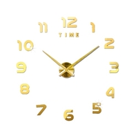 Horloge murale bricolage horloge murale miroir sans cadre