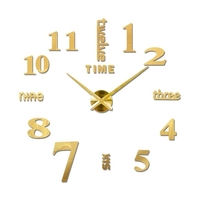 Horloge murale bricolage horloge murale miroir sans cadre