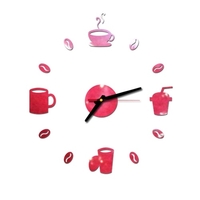 Horloge murale bricolage Stickers muraux muets sans cadre