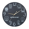Horloge murale créative en bois avec horloge mathématique