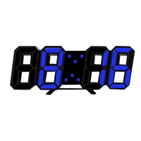 Horloge murale LED 3D affichage de la température de la date réveil numérique pour l