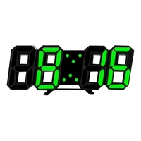Horloge murale LED 3D multifonctionnelle serrure de Table numérique affichage de la température grand écran réveil pour l
