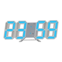 Horloge murale LED 3D multifonctionnelle serrure de Table numérique affichage de la température grand écran réveil pour l