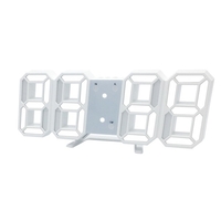 Horloge murale LED 3D multifonctionnelle serrure de Table numérique affichage de la température grand écran réveil pour l