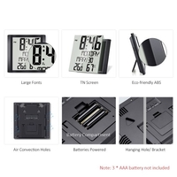 Horloge murale numérique avec température et humidité 8, 6 