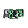 Horloge numérique LED 3D Horloge de Table électronique Réveil mural Horloges suspendues rougeoyantes Shell blanc Affichage blanc