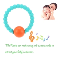 HOT mignon 100% qualité alimentaire silicone Bangles Bracelet avec ronds de Bell Perles Croquer BPA Teethers gratuites Nursing Toy Bijoux apaisant pour bébé Garçons Filles Maman cadeau enfant