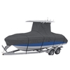 Housse de bateau imperméable robuste 210D pour yacht de protection extérieure en tissu Oxford anti-écrasement,  durable et résistante à la déchirure,  convient (20-22FT 700 X 290cm)