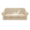 Housse de canapé pour 3 coussins séparés canapé imperméable extensible doux housse de canapé lavable housse de canapé solide meubles couvre protecteur