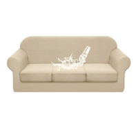Housse de canapé pour 3 coussins séparés canapé imperméable extensible doux housse de canapé lavable housse de canapé solide meubles couvre protecteur