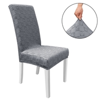 Housse de chaise de salle à manger,  housse de chaise amovible haute extensible Housse de protection de siège de chaise lavable