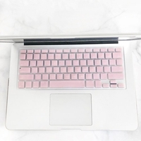 Housse de clavier en TPU Film de protection pour clavier anti-poussière Compatible avec Apple MacBook Air 13, 3 pouces A1466 / A1369 rose