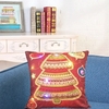 Housse de coussin de joyeux noël de 18 * 18 pouces / 45 * 45cm lin coloré LED