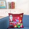 Housse de coussin de joyeux noël de 18 * 18 pouces / 45 * 45cm lin coloré LED