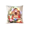 Housse de coussin de Noël à LED colorée en lin de 18 * 18 pouces / 45 * 45cm