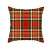 Housse de coussin rouge à carreaux style taie d
