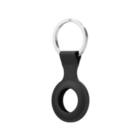 Housse de protection en silicone souple avec anneau porte-clés en acier inoxydable anti-perte
