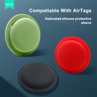 Housse de protection Tracker Housse en silicone Housse de protection anti-perte Support adhésif arrière Support de protection souple Compatible avec les accessoires Apple Airtags