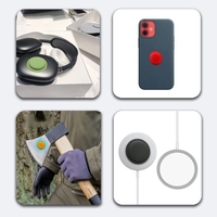 Housse de protection Tracker Housse en silicone Housse de protection anti-perte Support adhésif arrière Support de protection souple Compatible avec les accessoires Apple Airtags
