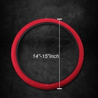 Housse de volant de voiture Tissu en lin Auto Anti-Slip Sweat Respirant Anti-Slip Chaud en hiver et frais en été,  universel 15 pouces