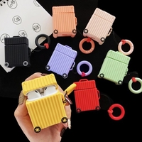 Housse en silicone pour écouteurs AirPods TWS Housse de protection pour Apple Airpods 2 avec dragonne