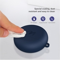 Housse en silicone pour écouteurs Housse de protection sans fil BT Housse de rangement pour écouteurs Housse pour casque portable Housse de protection anti-poussière souple avec boucle de suspension Compatible avec HUAWEI Freebuds3