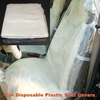 Housses de siège en plastique jetables pour voiture Housses de protection de siège transparentes universelles Housse de sécurité de siège transparent jetable anti-poussière,  50 pièces