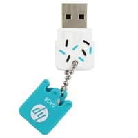 hp 16 Go USB2.0 U Disk Portable Antichoc Clé USB Petite Taille Apparence Créative Plug and Play Large Compatibilité Bleu