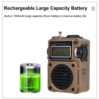 HRD-700 AM Radio FM Lecteur de musique Portable FM/SW/MW/WB Radio numérique pleine bande Rechargeable Haut-parleur BT Punk Rétro Art Cadeau d