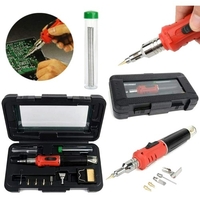 HS-1115K Outil de fers à souder aux gaz 10 en 1 Kit de chalumeau à souder sans fil à allumage automatique