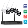 HT-1604M 4CH NVR + 4 caméras Système de surveillance sans fil Kit NVR sans fil